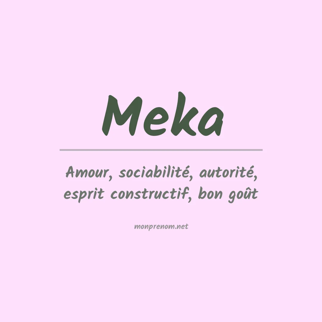 Prénom Meka