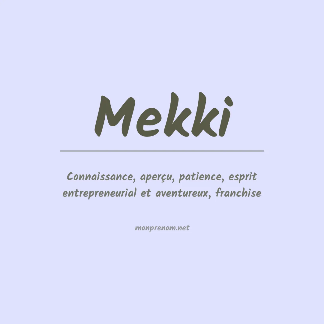 Prénom Mekki