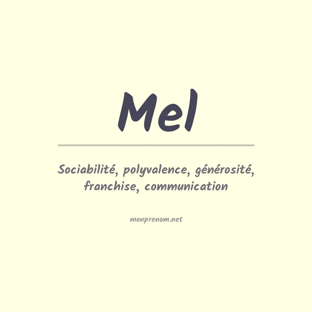 Prénom Mel