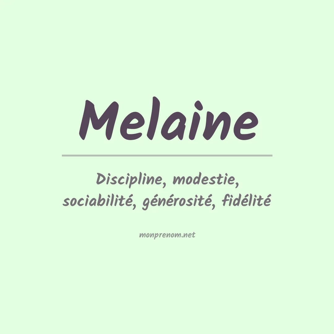 Prénom Melaine
