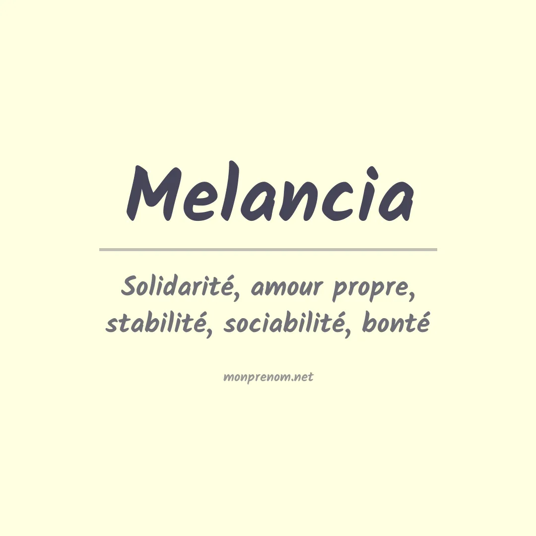 Signification du prénom Melancia