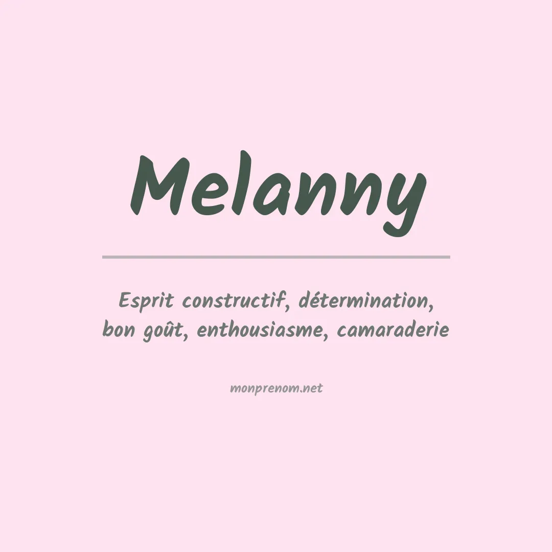 Prénom Melanny