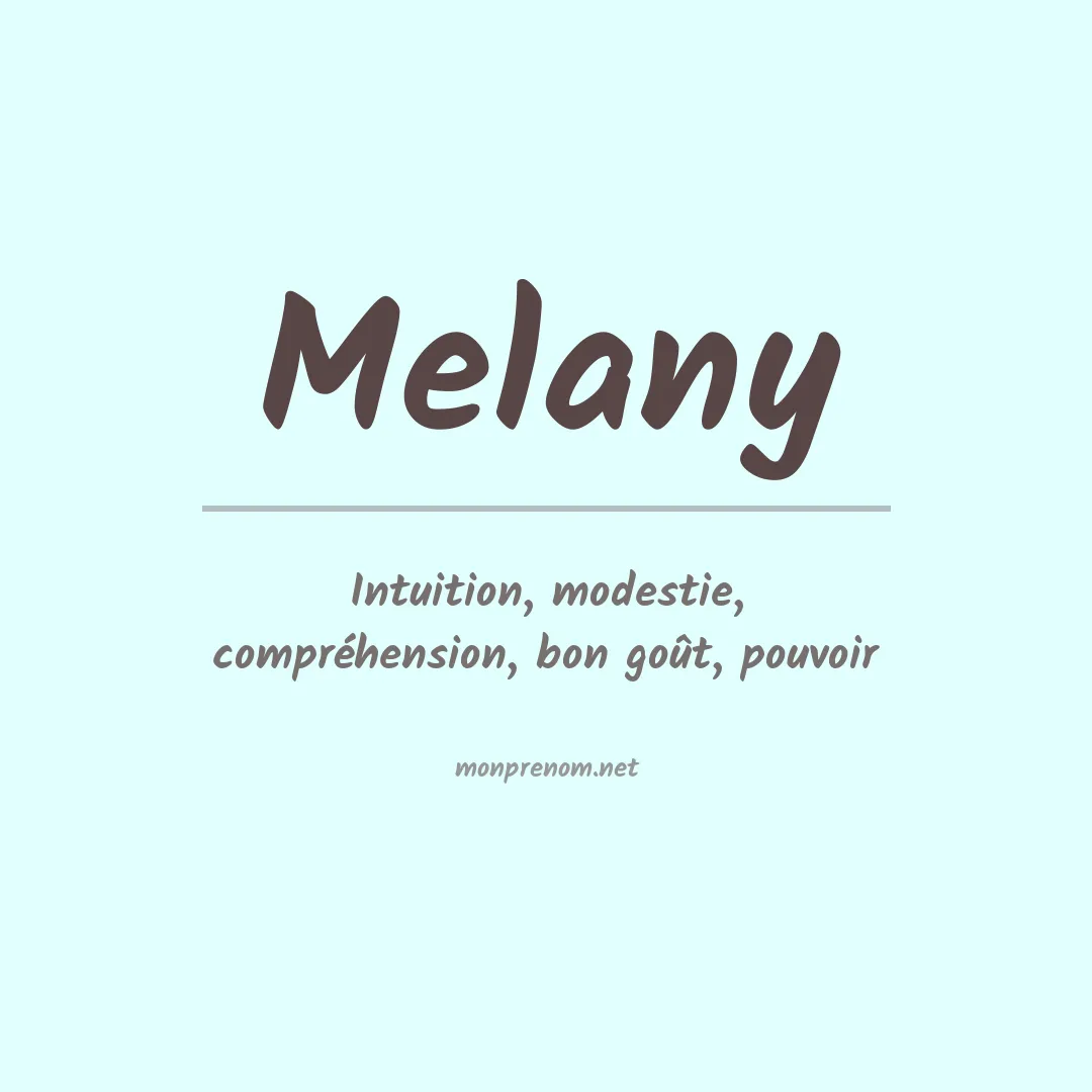 Prénom Melany