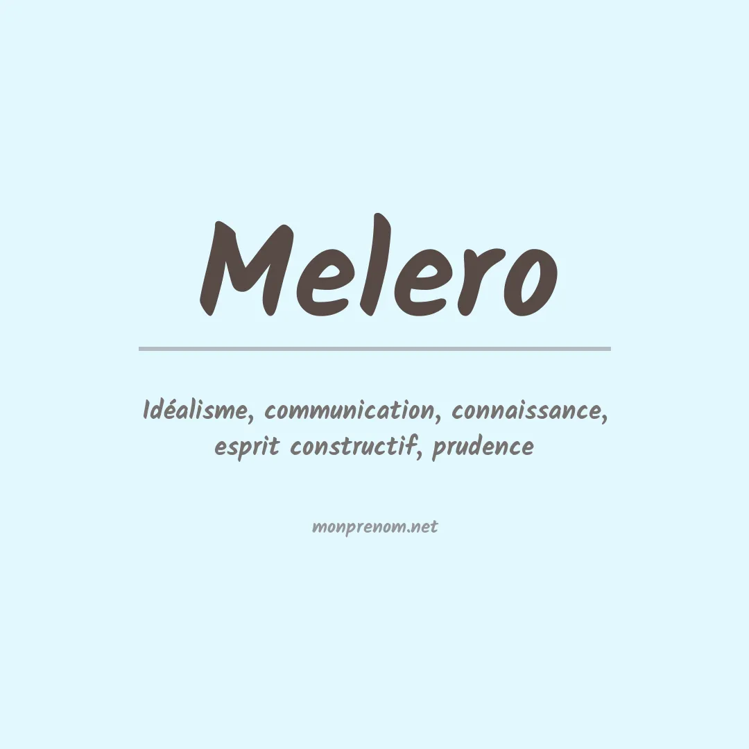 Prénom Melero
