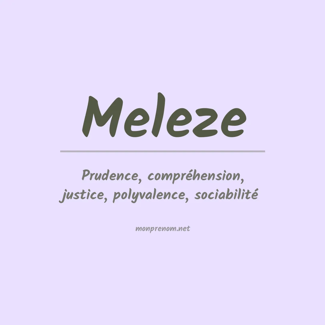 Signification du prénom Meleze