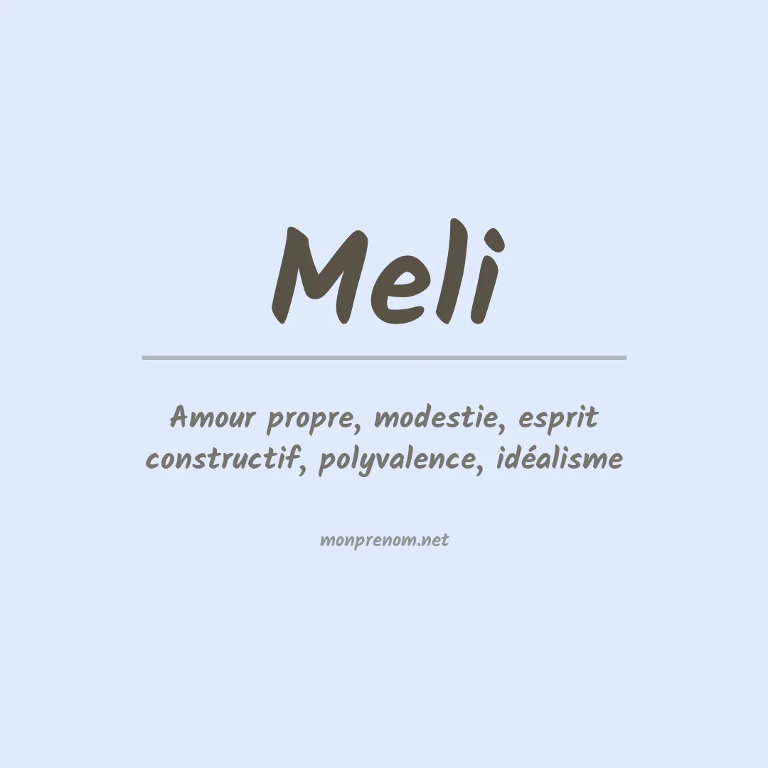 Prénom Meli