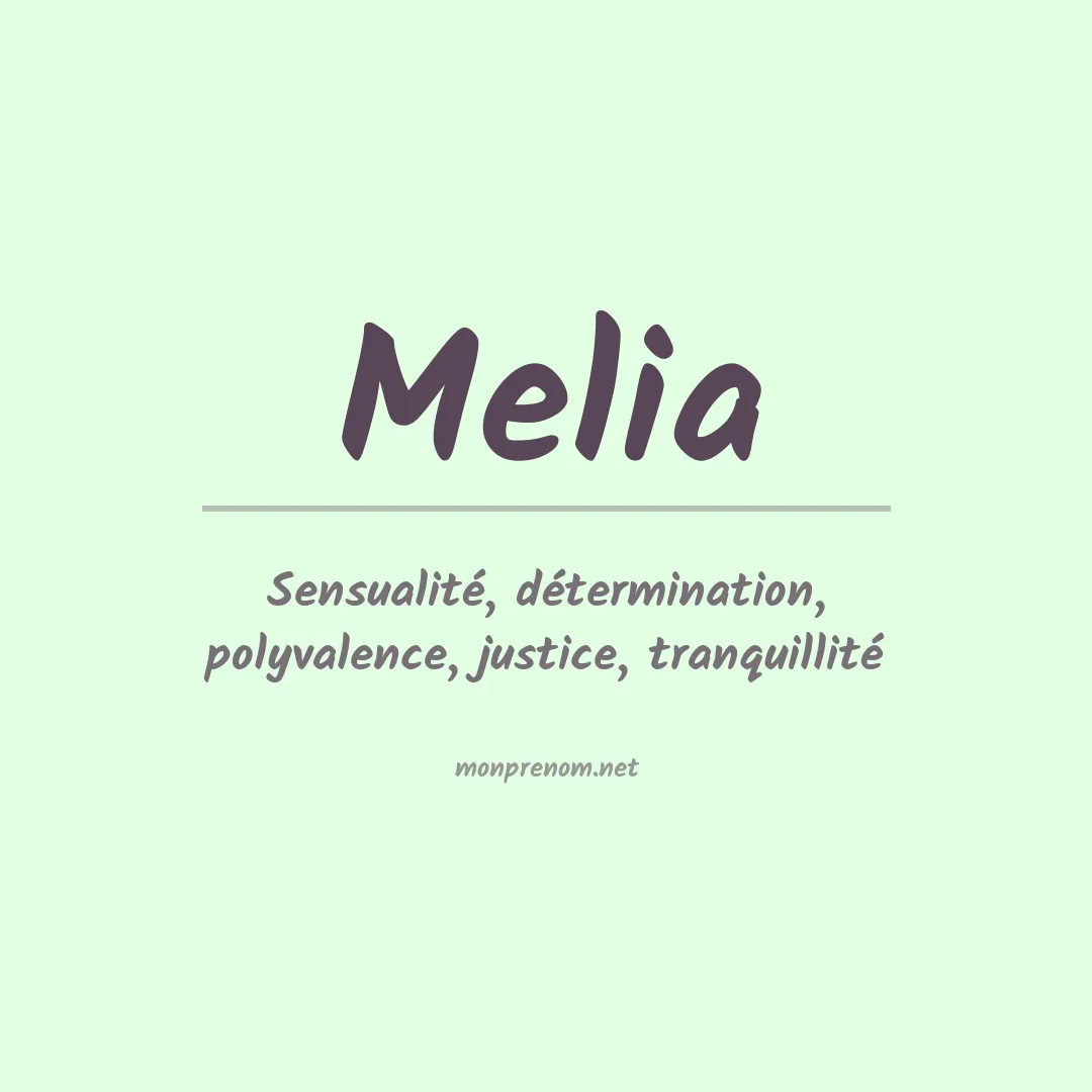 Prénom Melia