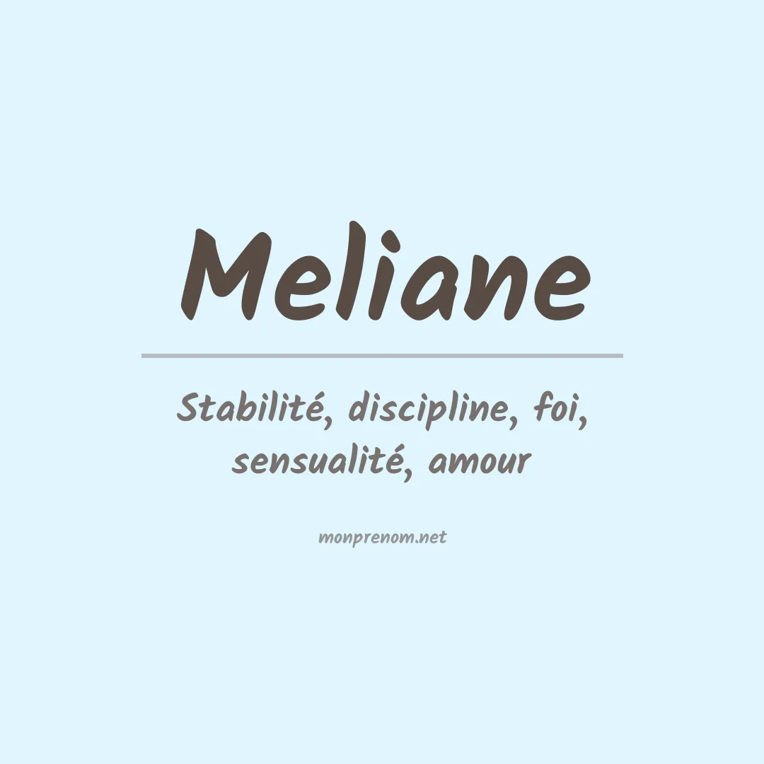 Prénom Meliane
