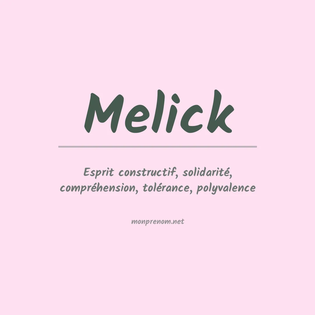 Prénom Melick