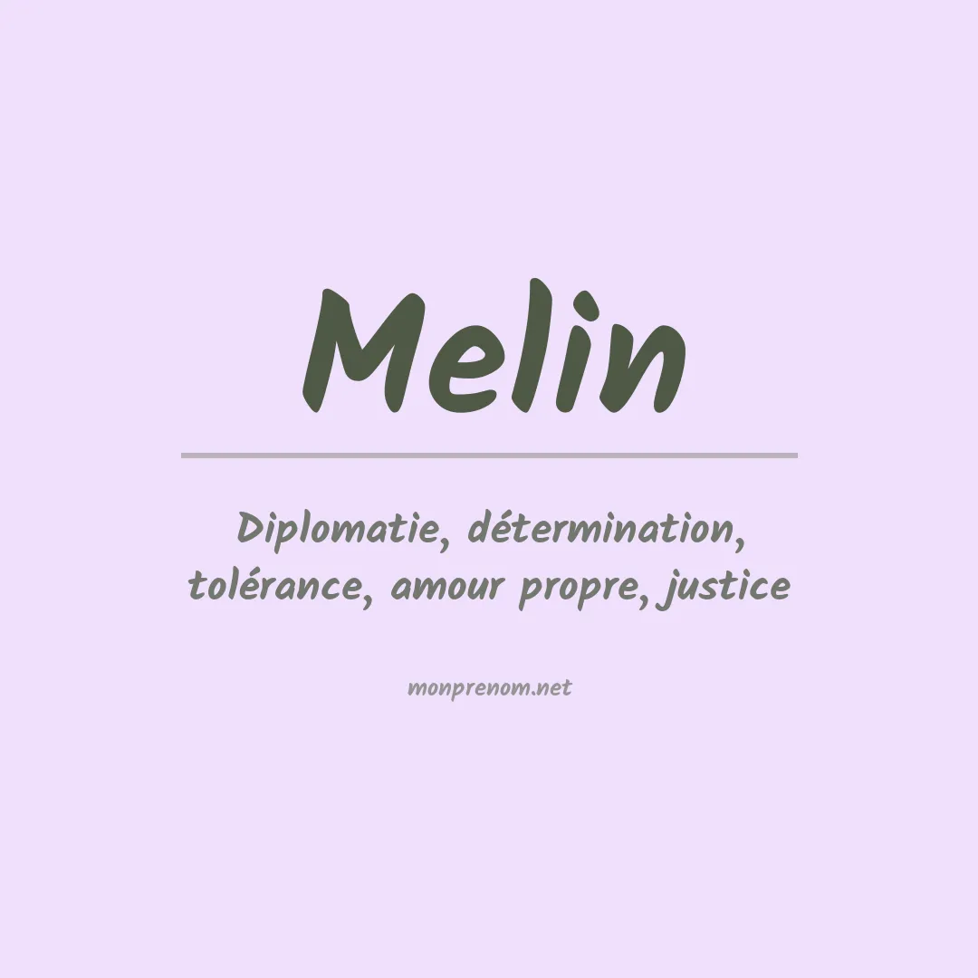 Prénom Melin