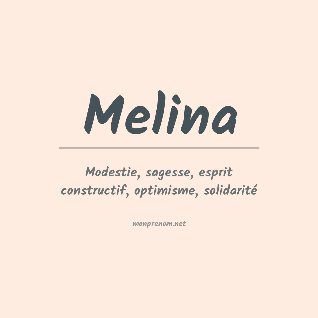 Prénom Melina