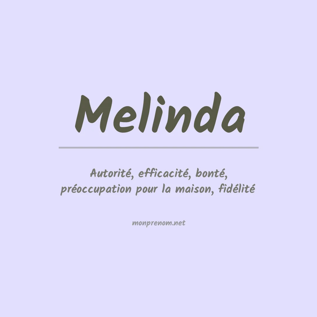 Prénom Melinda