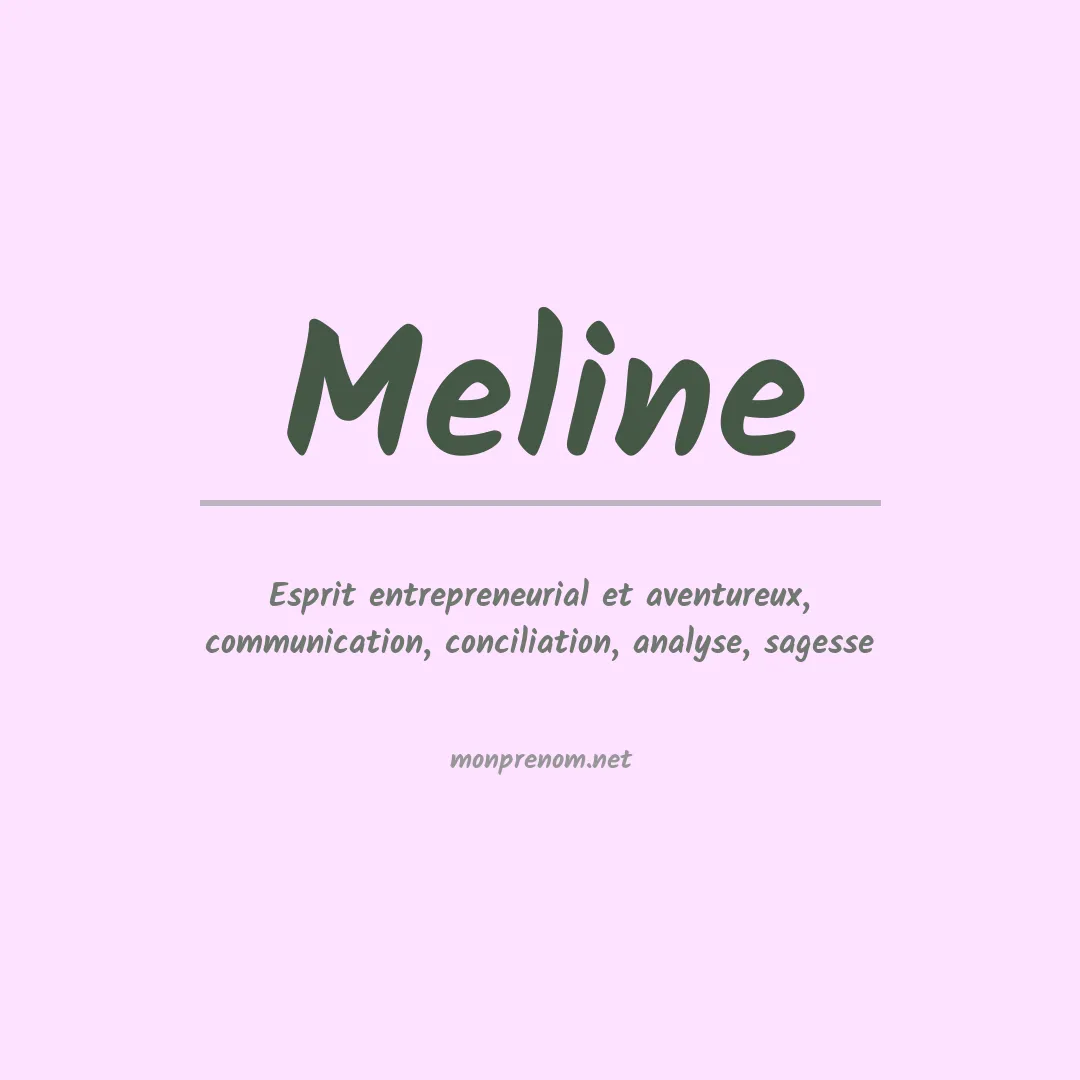 Prénom Meline