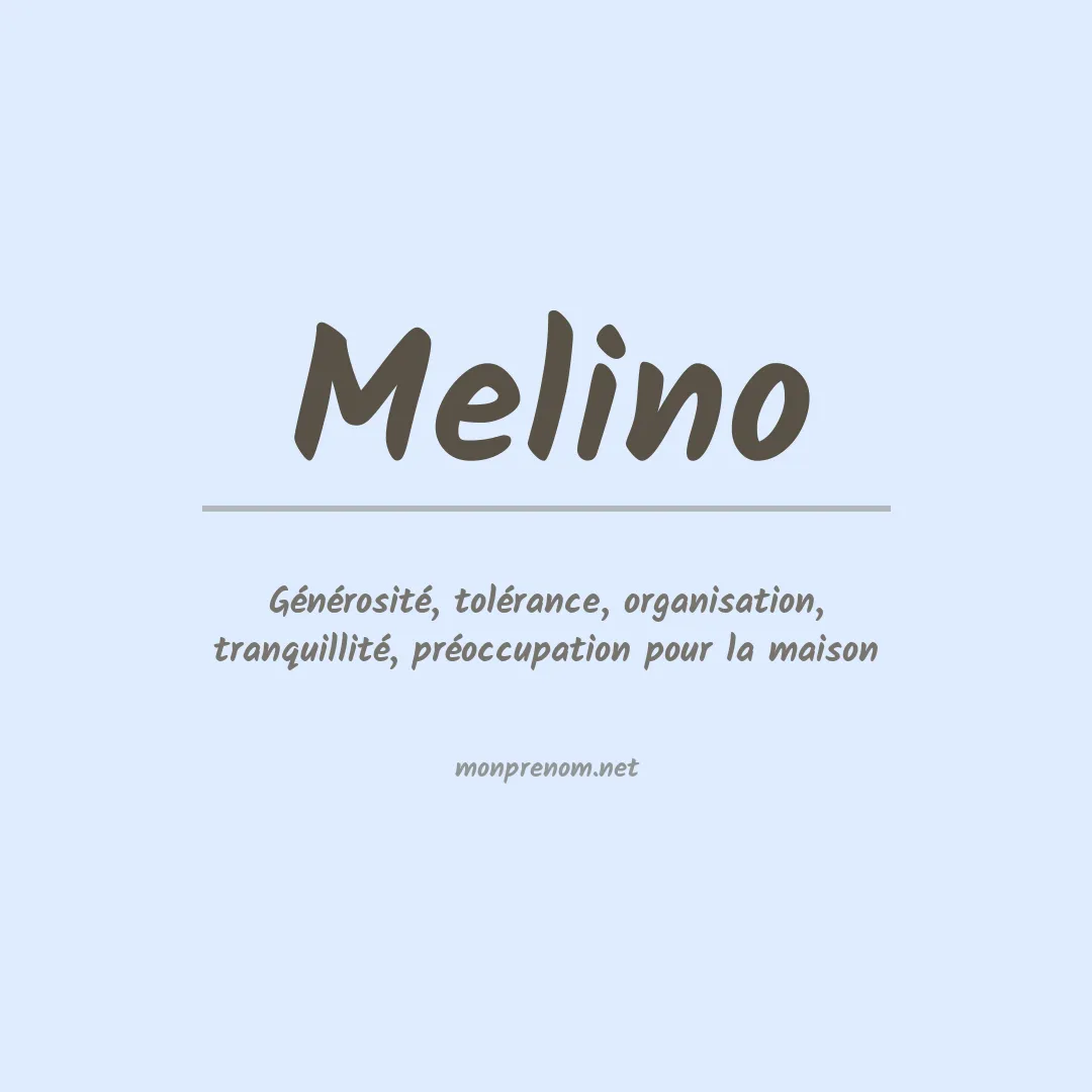 Prénom Melino