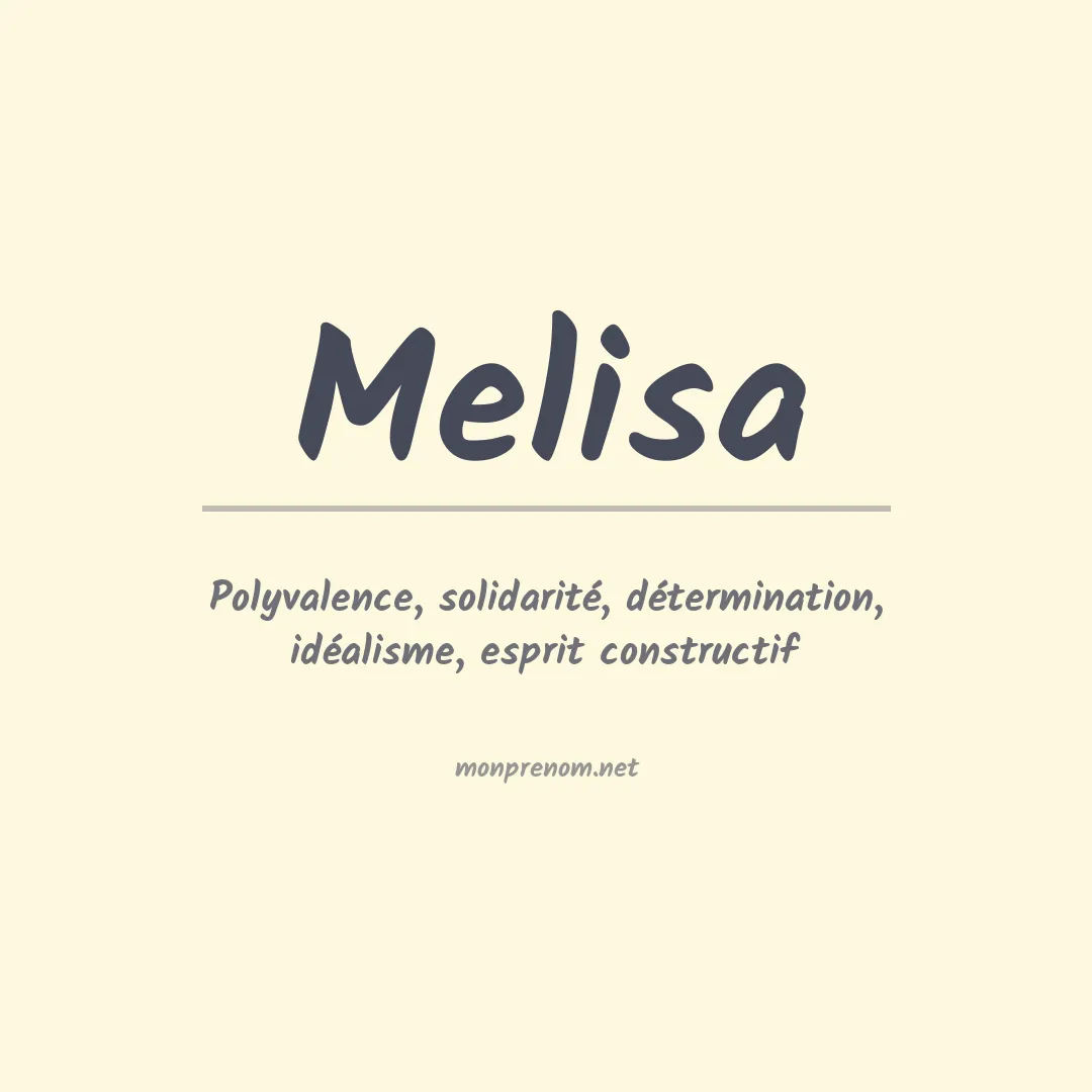 Prénom Melisa