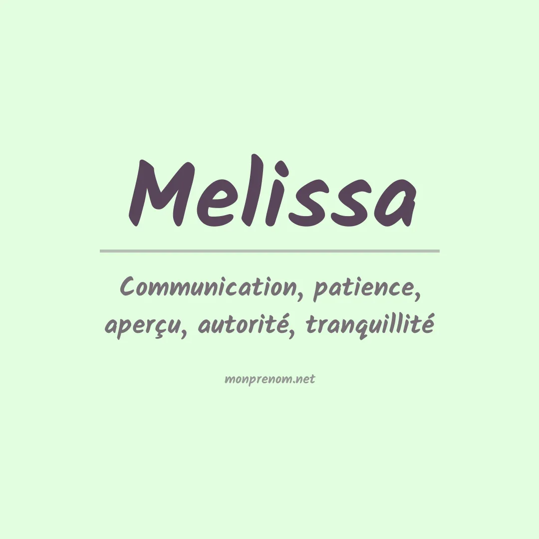 Prénom Melissa