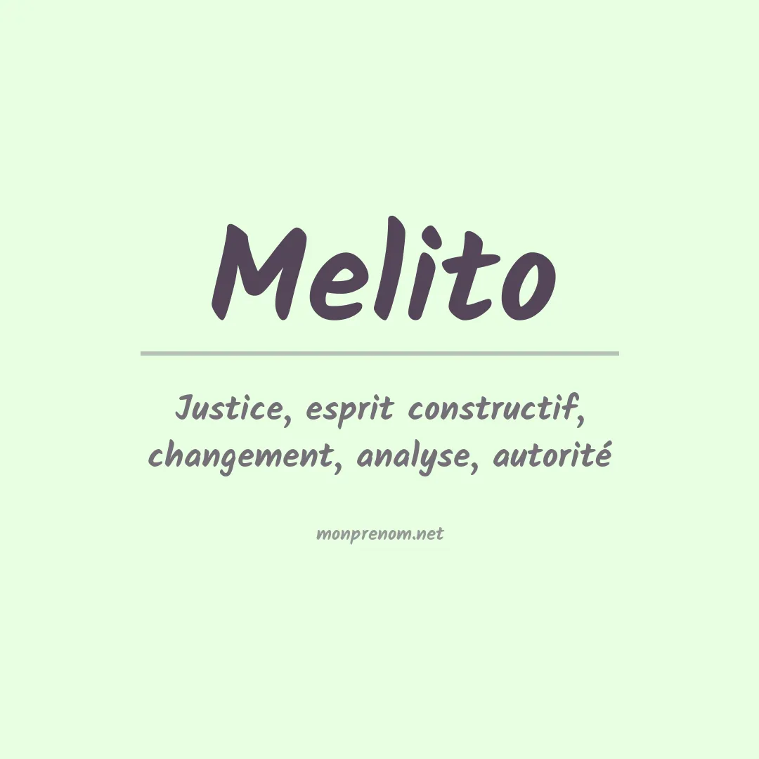 Prénom Melito