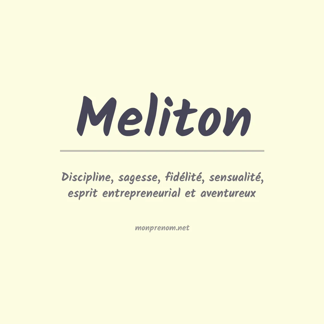 Prénom Meliton
