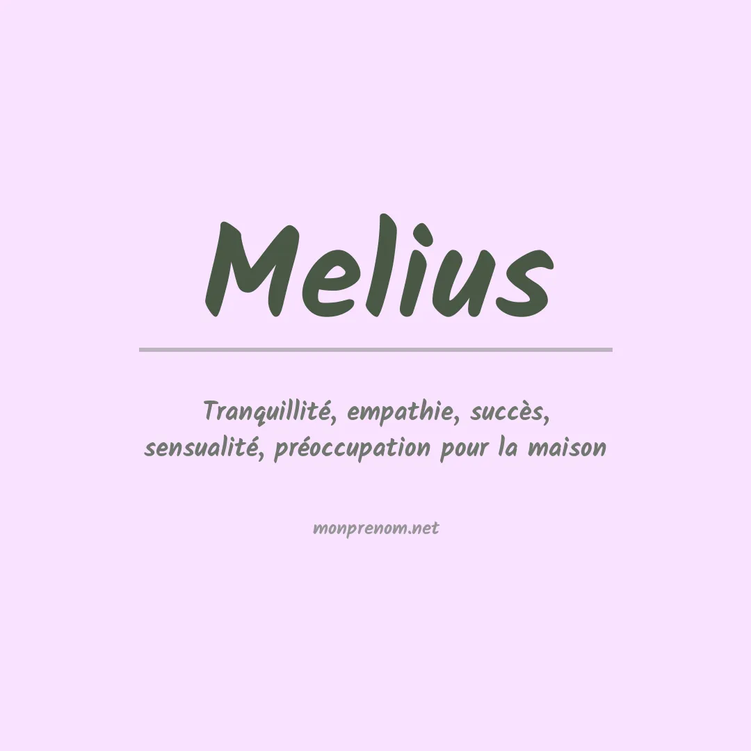 Prénom Melius