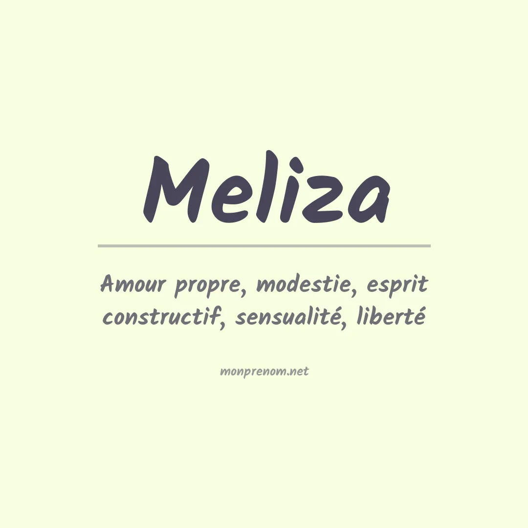 Prénom Meliza
