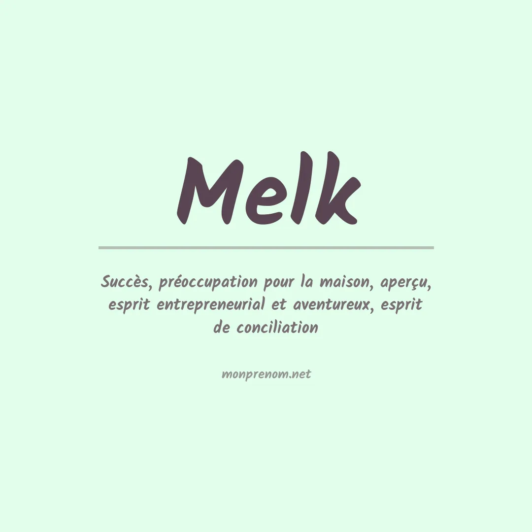 Prénom Melk