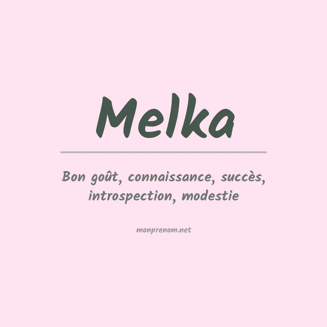 Prénom Melka