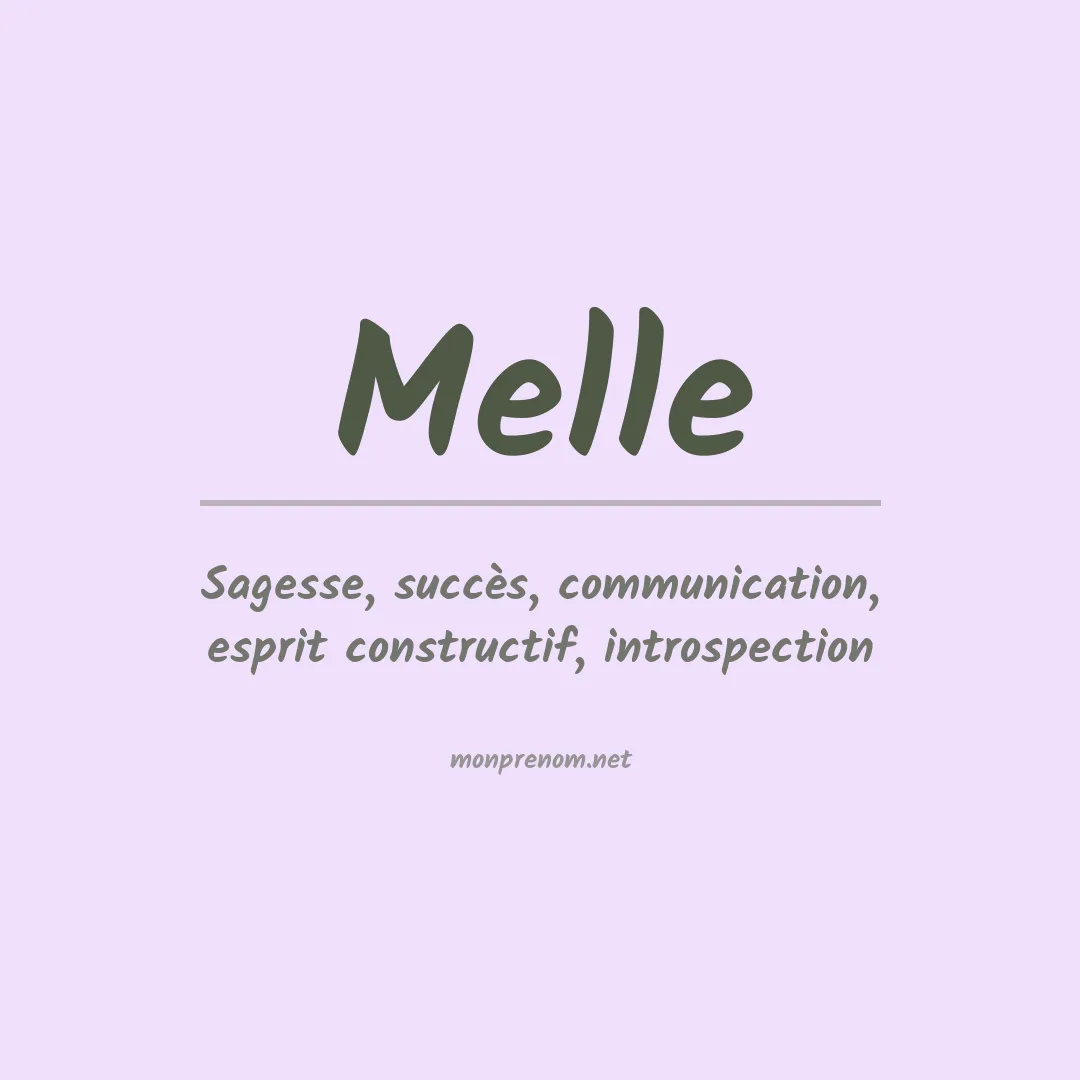 Prénom Melle