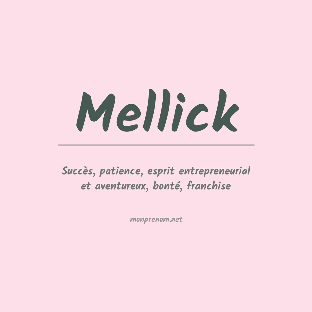 Prénom Mellick