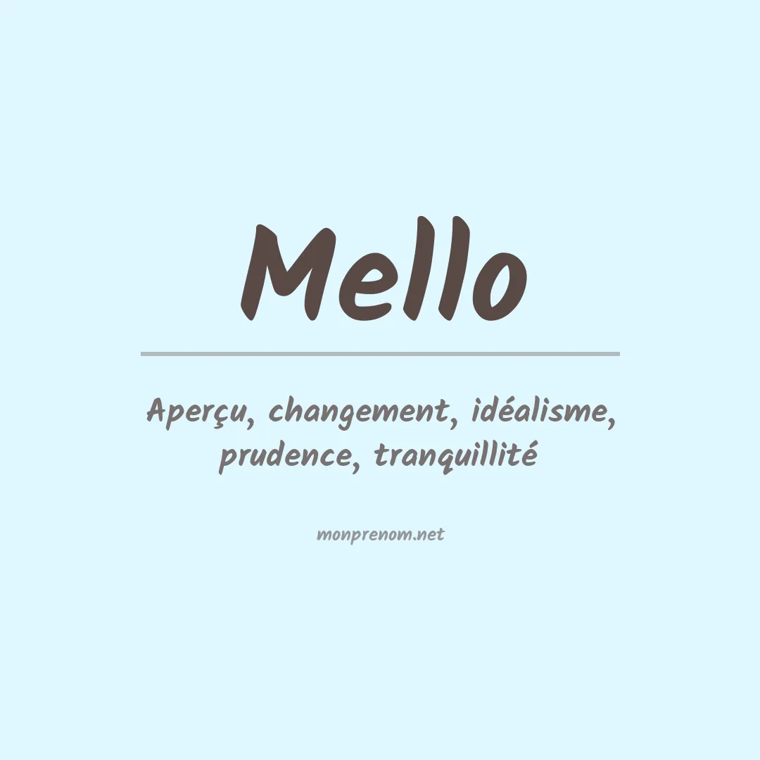 Prénom Mello