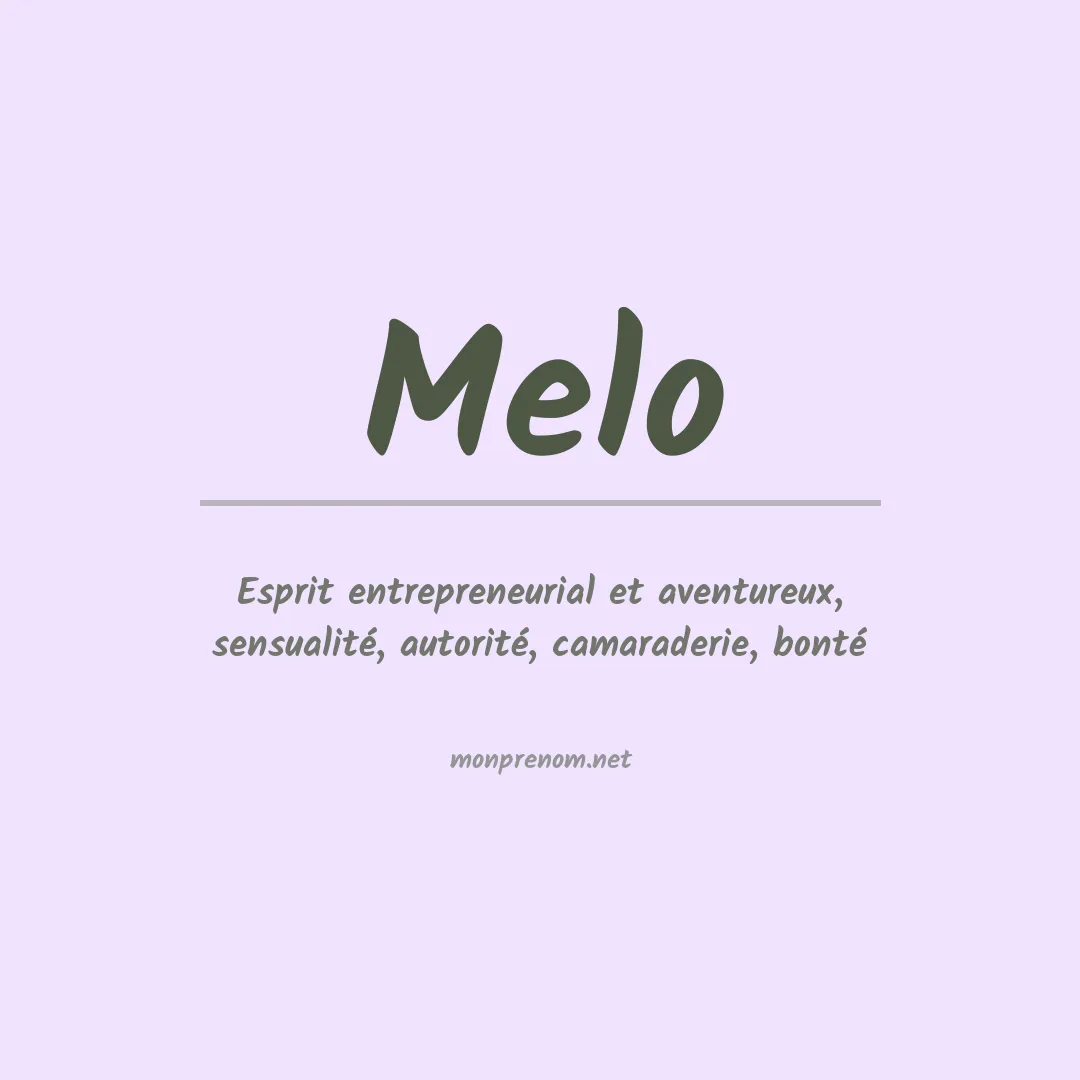 Prénom Melo