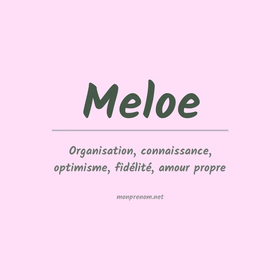 Signification du prénom Meloe
