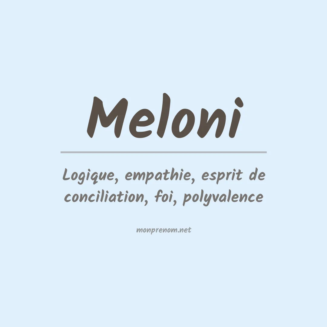 Prénom Meloni