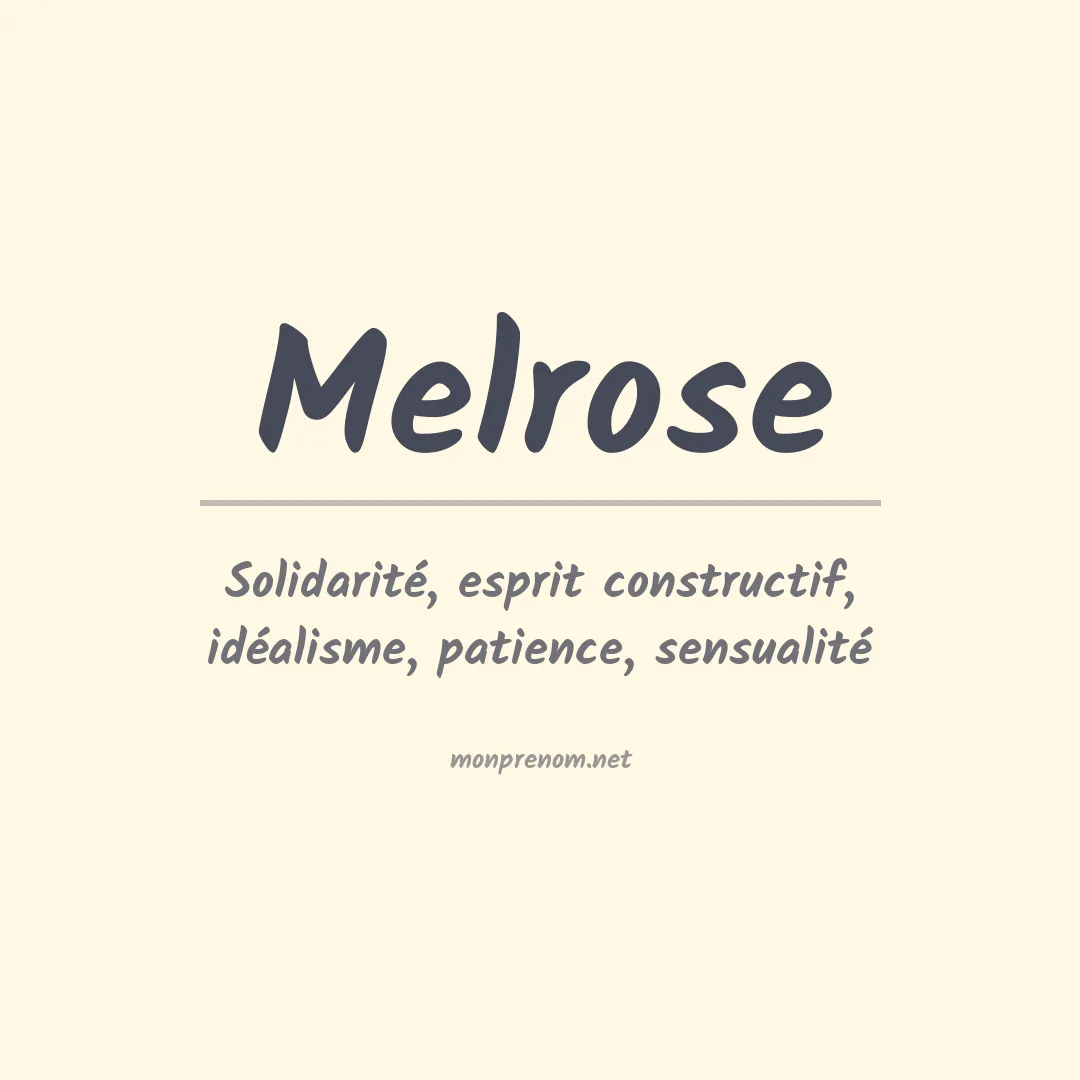 Prénom Melrose