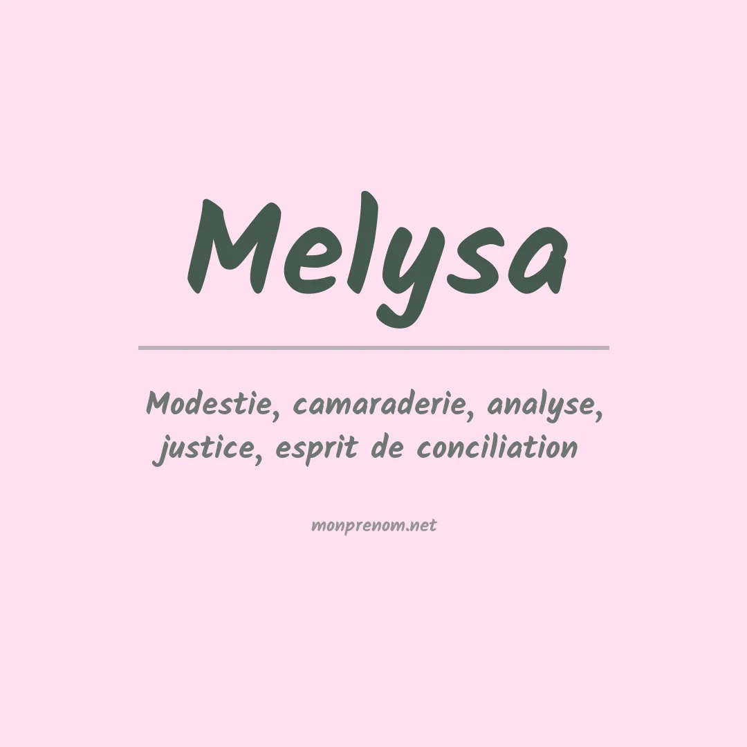 Prénom Melysa