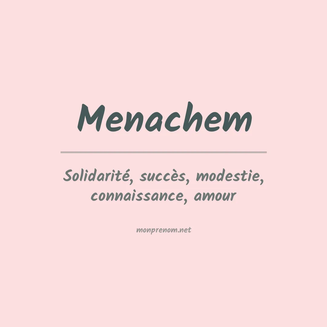 Prénom Menachem