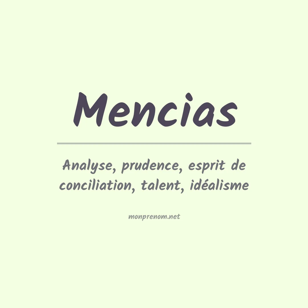 Signification du prénom Mencias