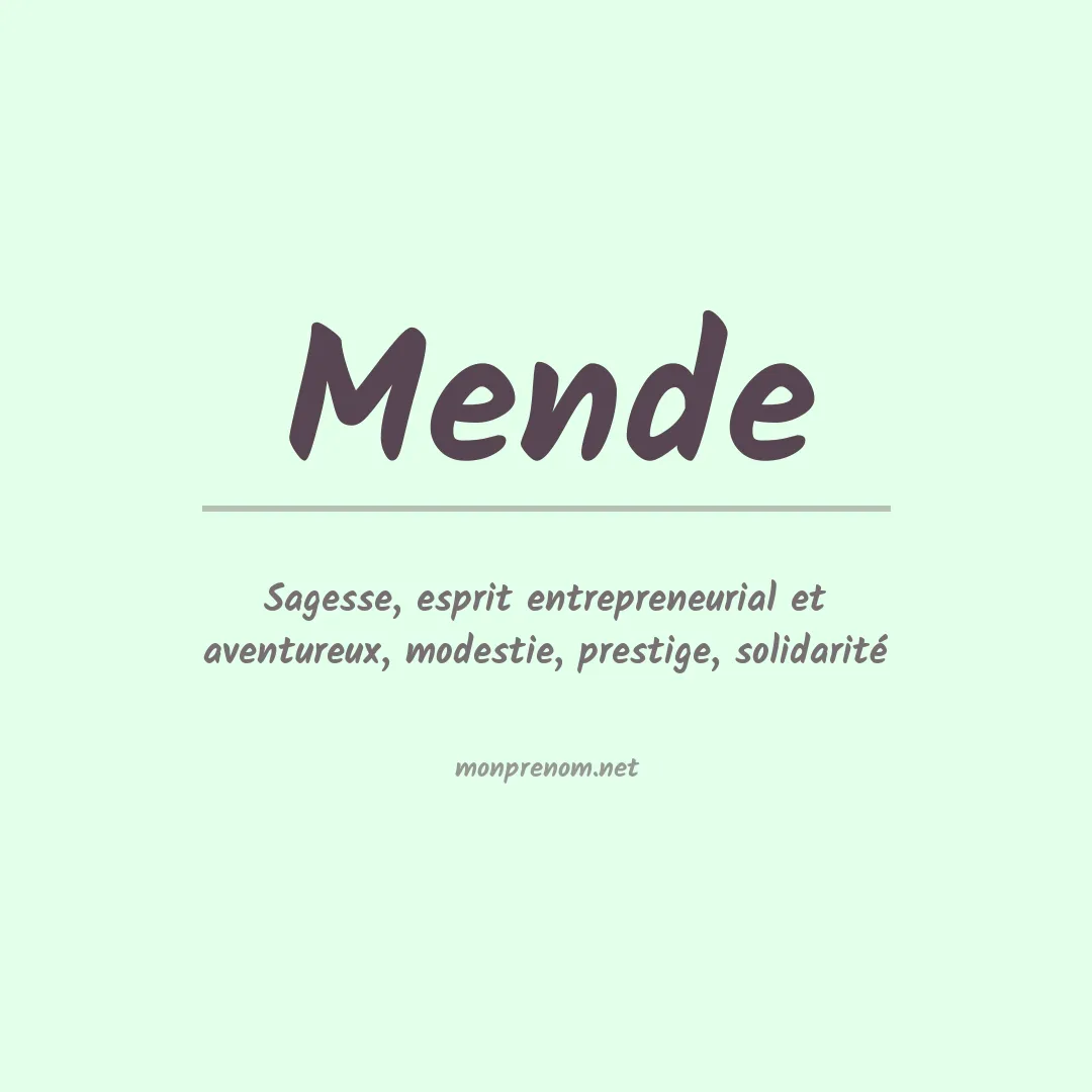 Prénom Mende
