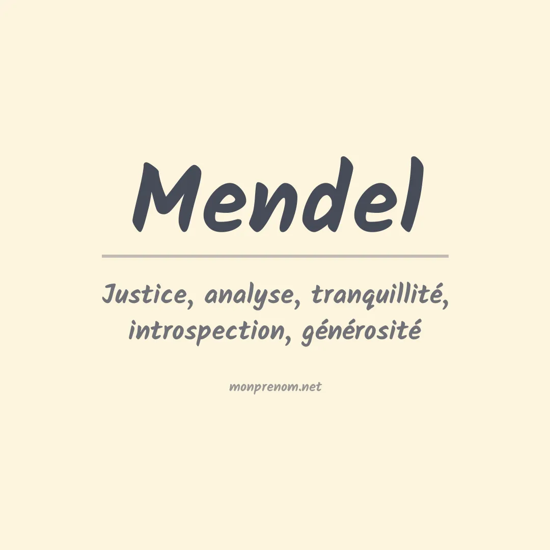 Prénom Mendel