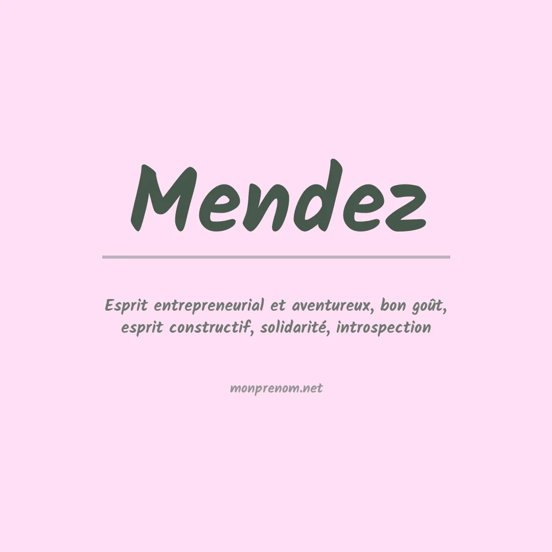 Prénom Mendez