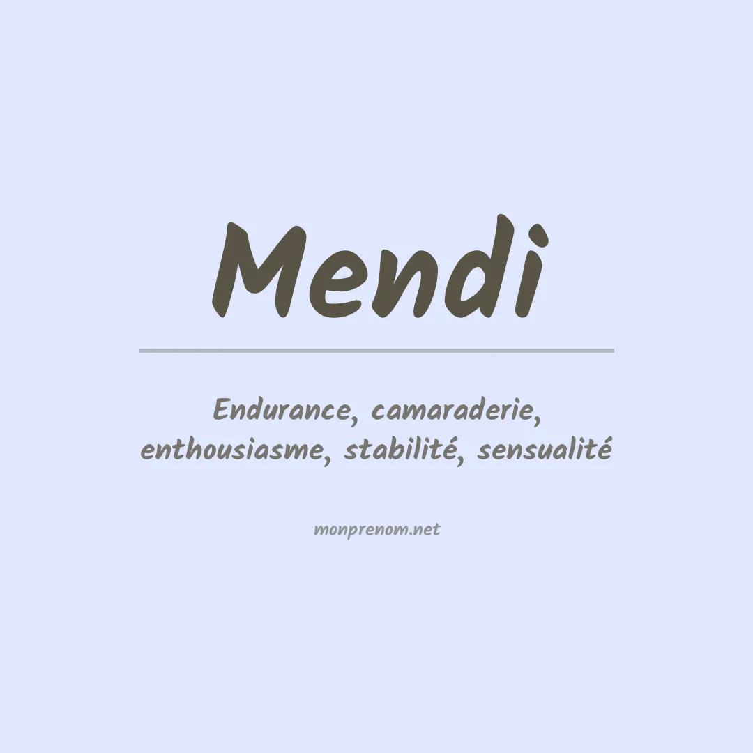 Signification du prénom Mendi
