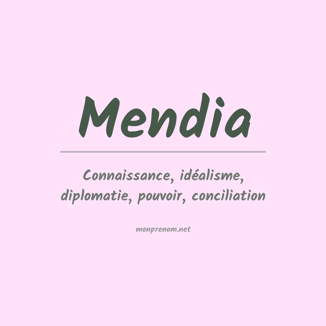 Signification du prénom Mendia