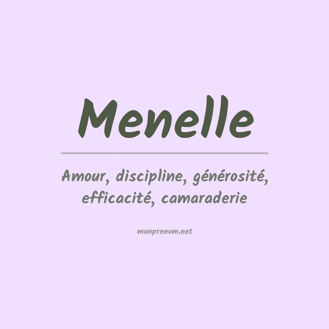 Signification du prénom Menelle