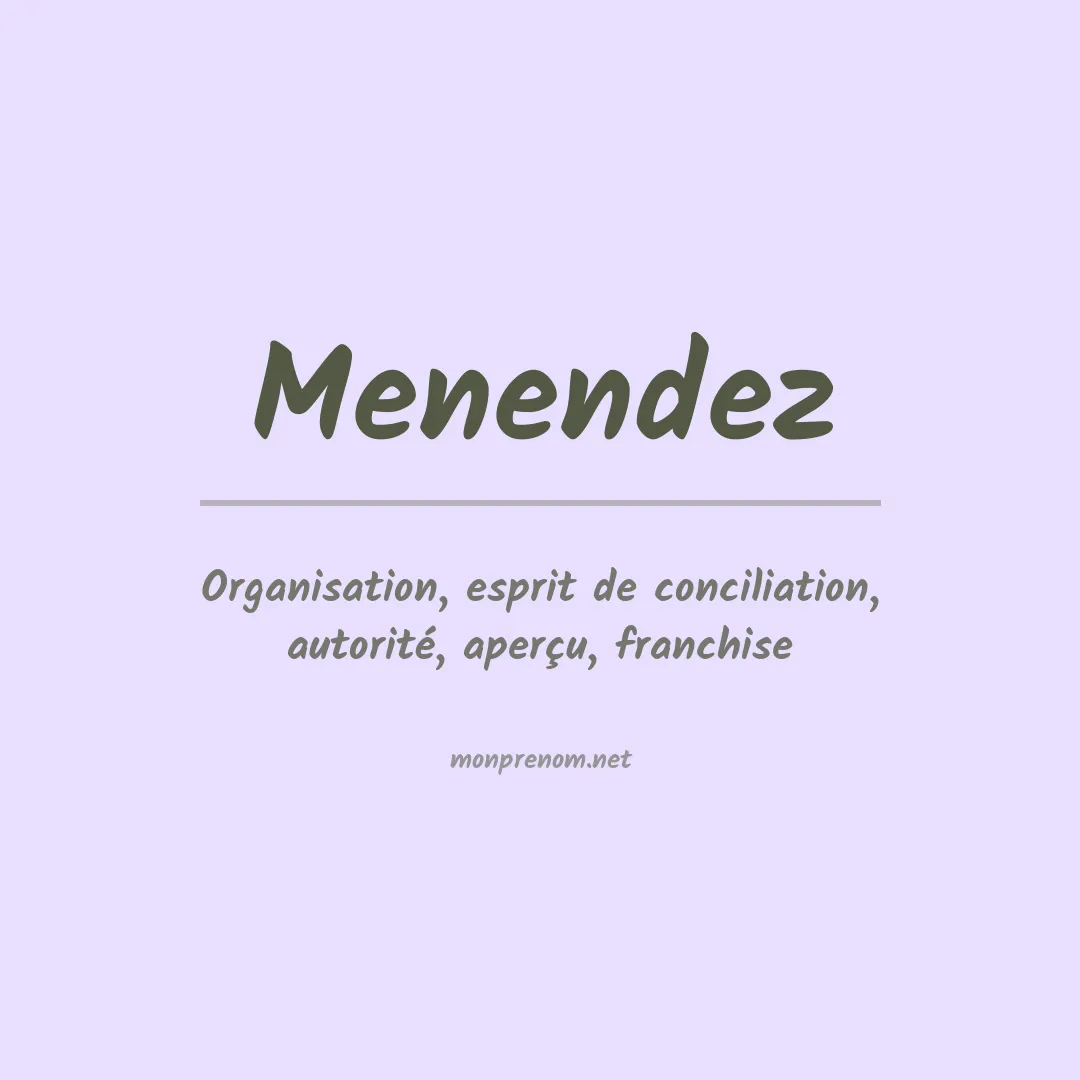 Prénom Menendez