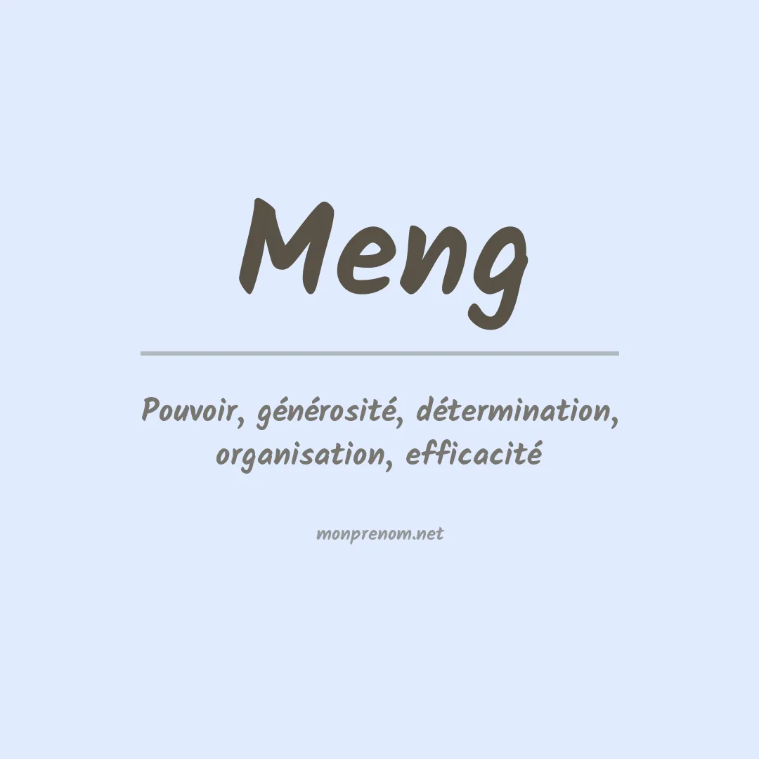 Prénom Meng