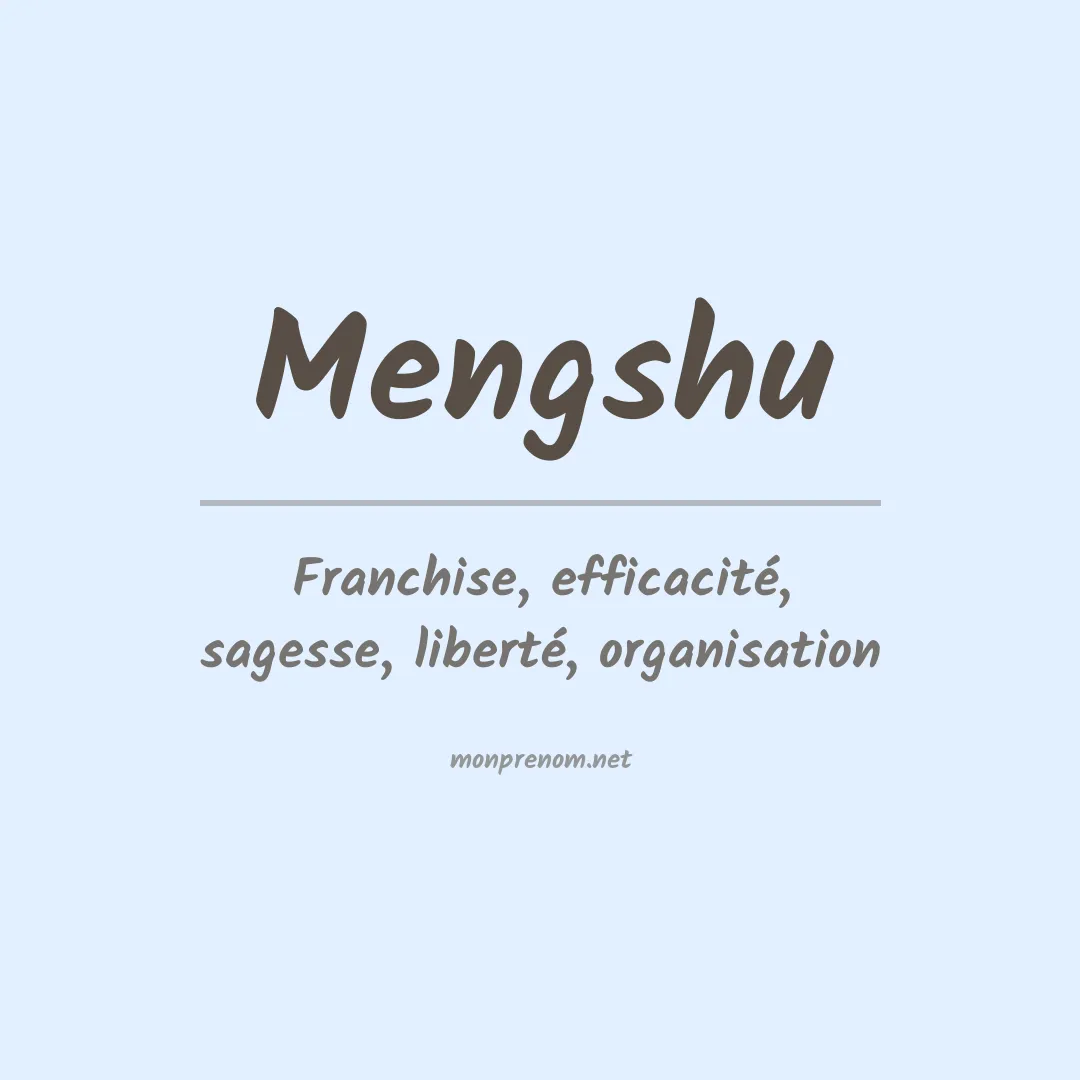 Prénom Mengshu