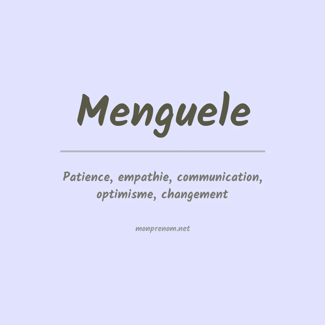 Prénom Menguele
