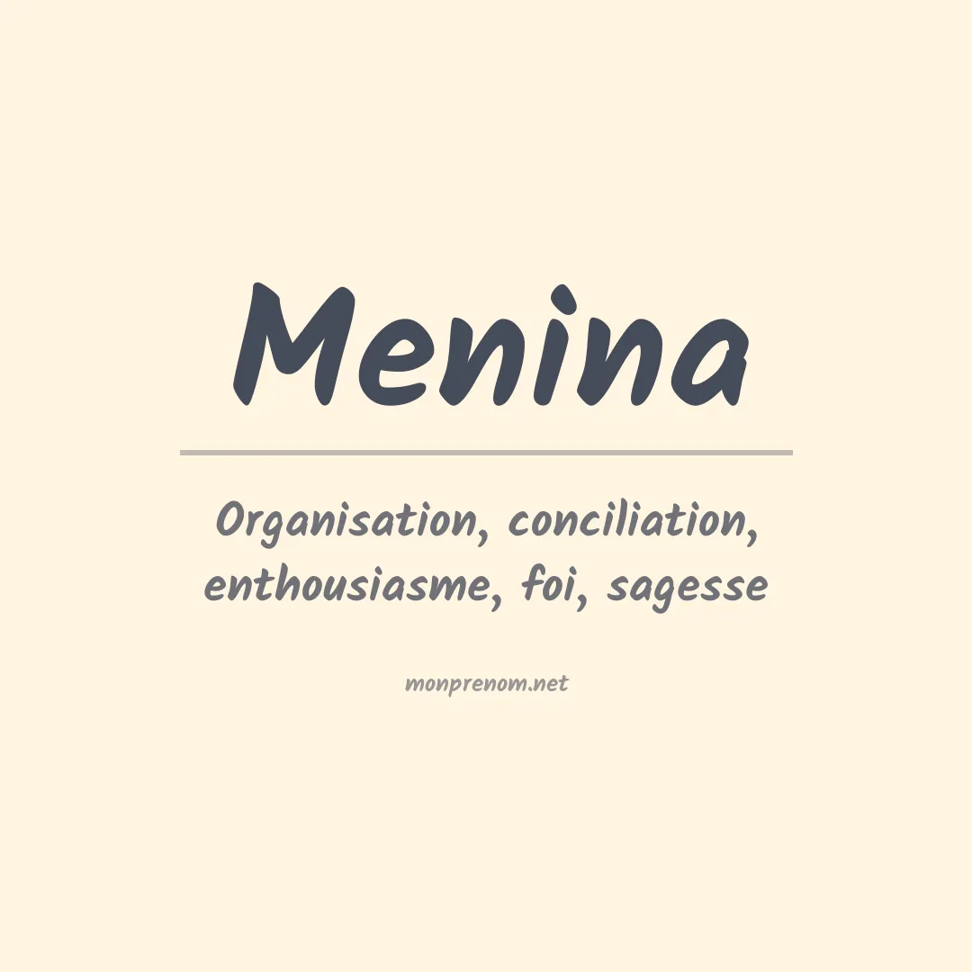 Signification du prénom Menina