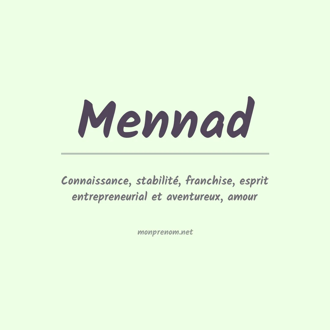Signification du prénom Mennad