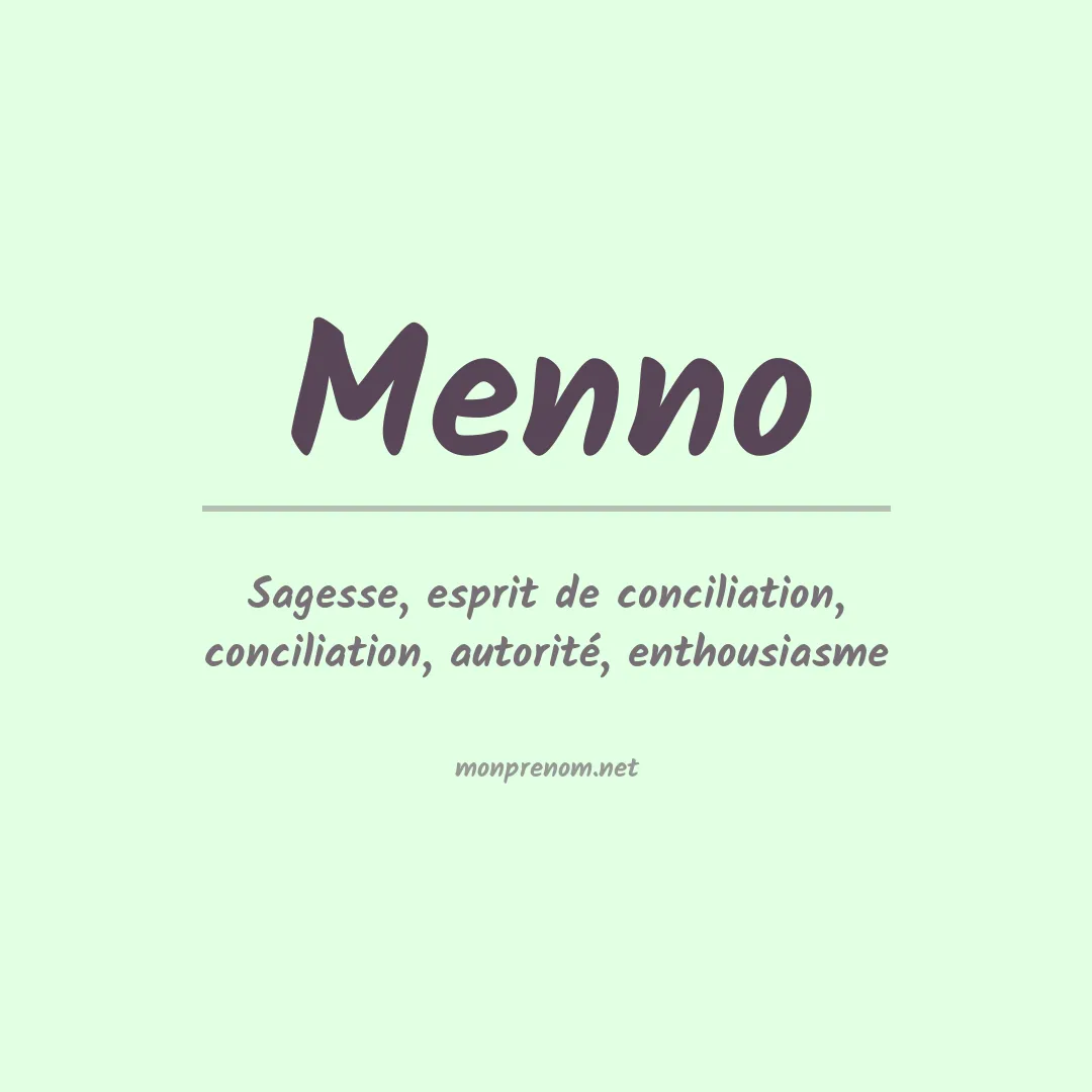 Prénom Menno