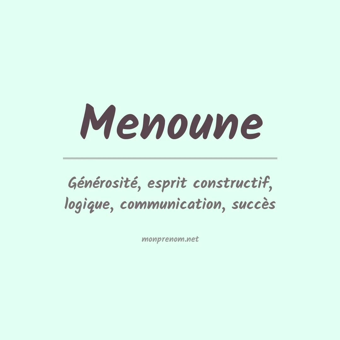 Prénom Menoune